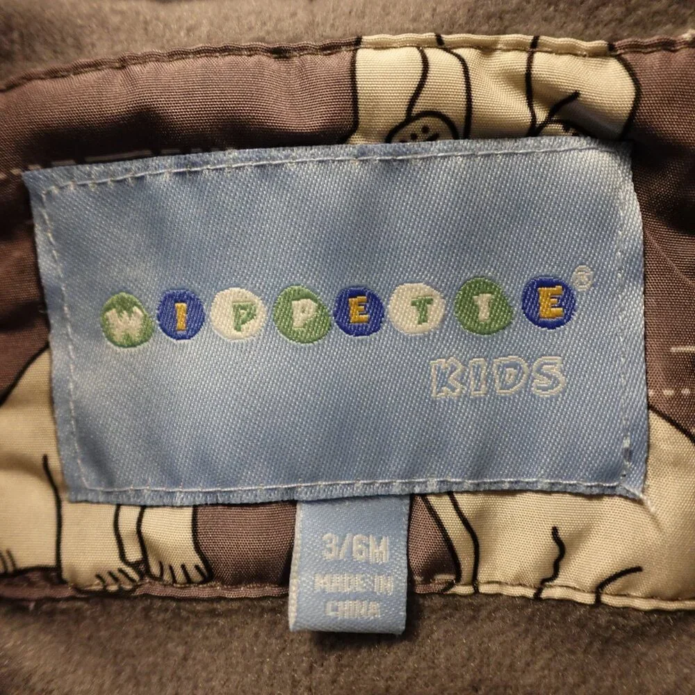 Wippette kids winter fleece lined pram suit infant's‎ 3-6 months polar bears